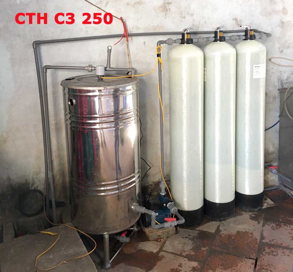 Hệ thống xử lý nước giếng khoan gia đình CTH C3 250